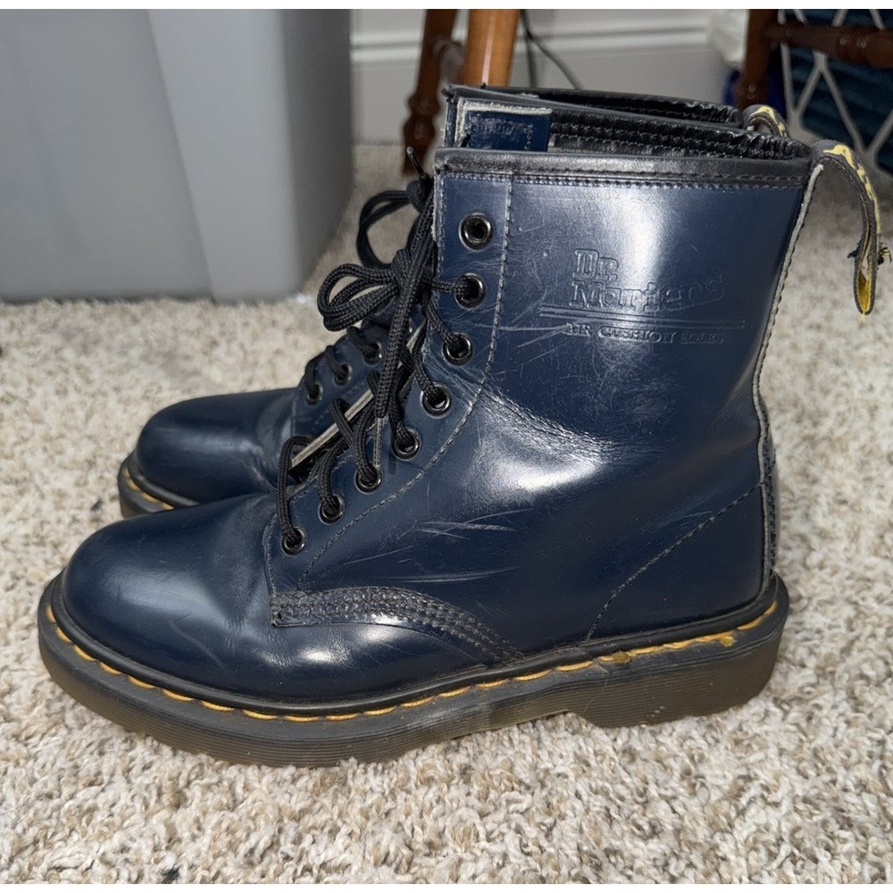 Dr Martens 1460 Vintage 90s Made in England Boots Blue 8 Eyelets Size UK 7 US‎ 8